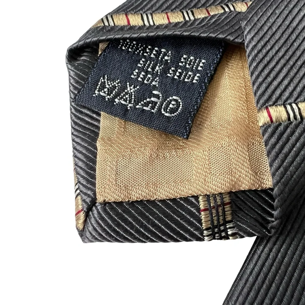 Burberry Nova Check Diagonal Repetition Silk Necktie_7